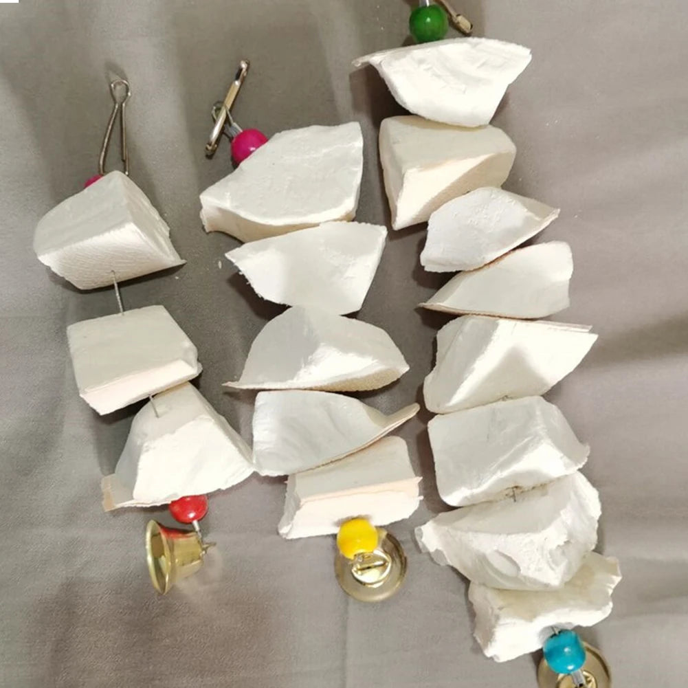Cuttlefish Bones Calcium Supplements Bird Cage Perch Hamster Molars Chewing Toys Chewing Bird Food Pick Stone Bird
