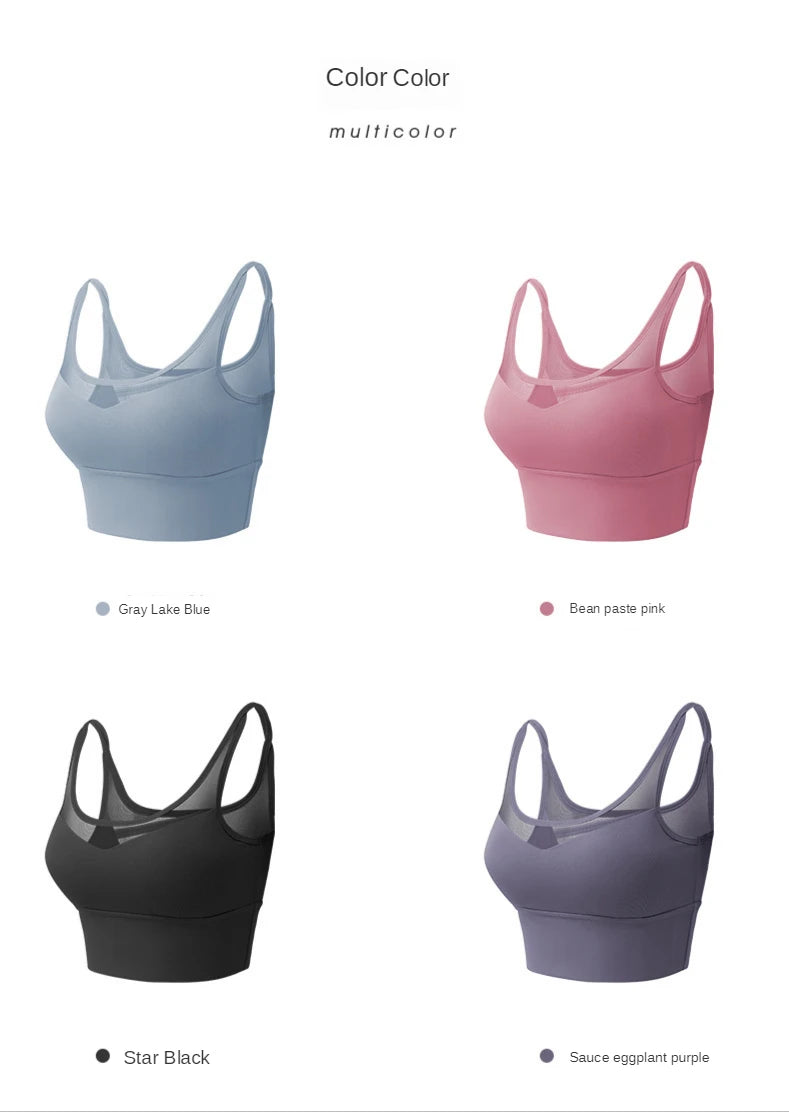 Sports Bra for Women Gym Shockproof Mesh Sports Quick-drying Bra Running Fitness Yoga Women Training Sports Underwear