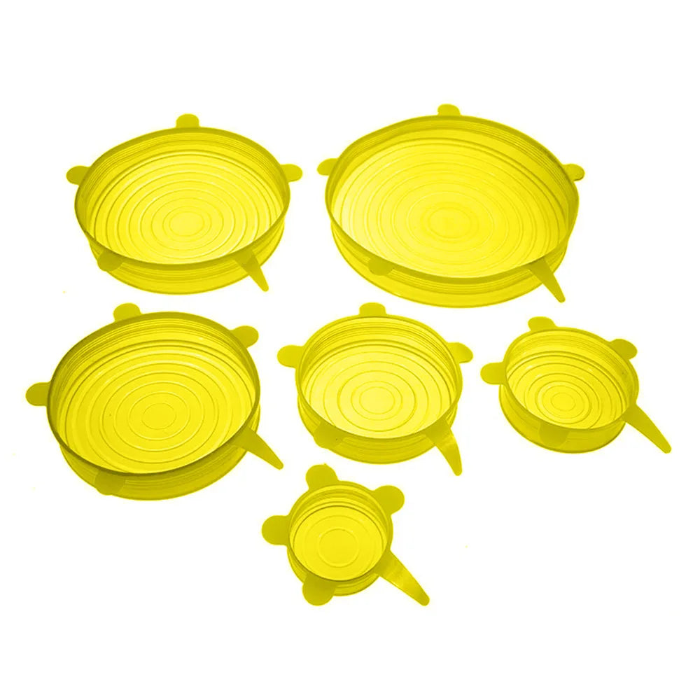 Universal Reusable Silicone Stretch Lids Food Wrap Silicone Cover for Cookware Bowl Pan Cooking Kitchen Accessories