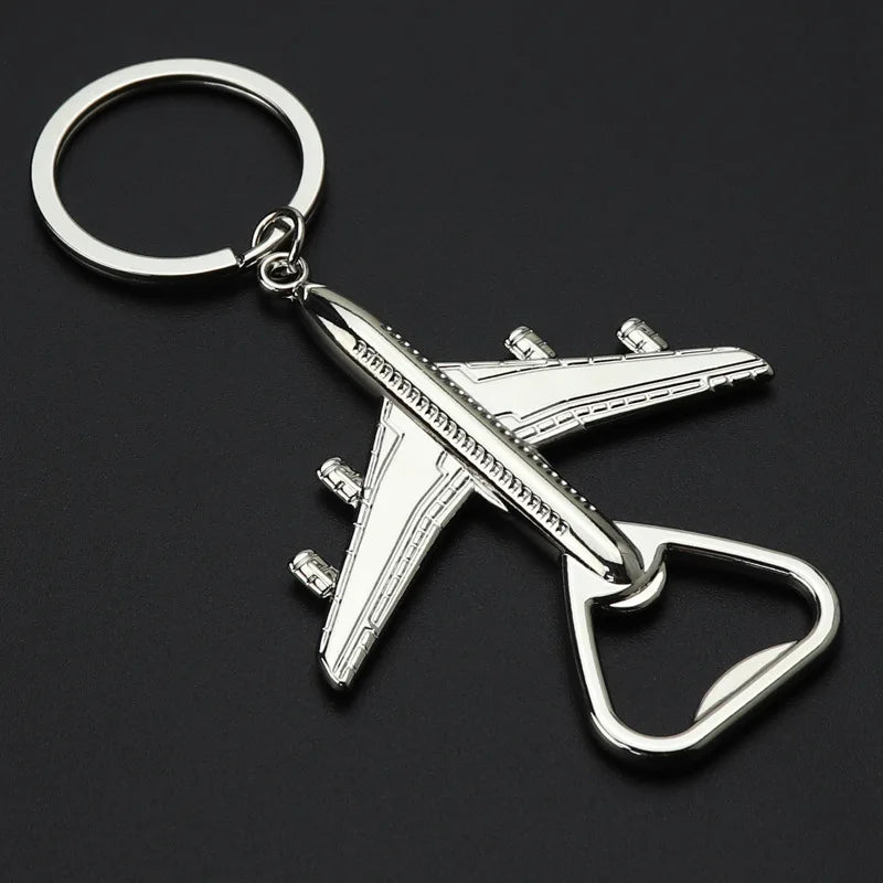 Bottle Opener Keychain Antique Air Plane Beer Jar Openers Retro Airplane Metal Corkscrew Wedding Favors Party Gifts