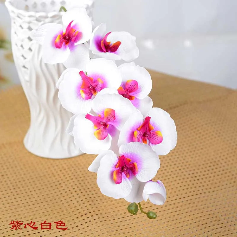 3D Artificial Butterfly Orchid Flowers Fake Moth flor Orchid Flower for Home Wedding DIY Decoration Real Touch Home Decorations