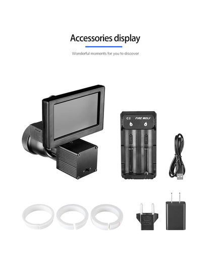 Fire Wolf Night Vision 4.3 Inch Display Siamese Scope Video Cameras Infrared illuminator Riflescope Hunting Optical