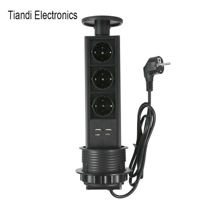 Pop up the socket; Embedded desktop socket; 3-digit AC power USB-A/C Supercharging PD 20W; Used for conference desks, kitchen an