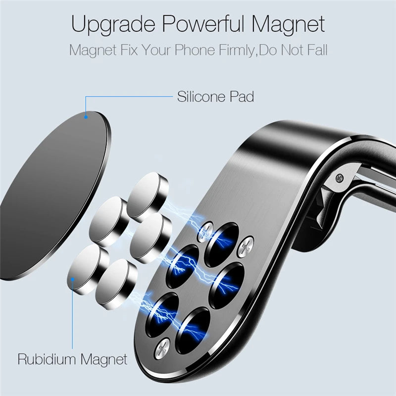 Powerful Magnetic Phone Holder Air Vent Clip Mount Stand For All Cars For Xiaomi12 Huawei Iphone 13 All Smart Phones Car Bracket