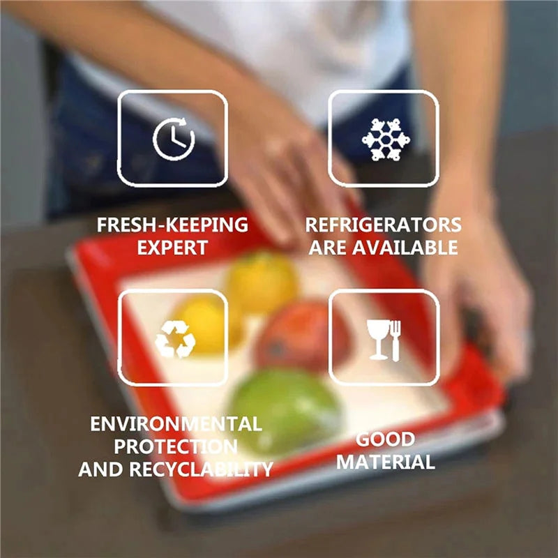 Creative Food Fresh-keeping Tray Food Vacuum Fresh-keeping Clapboard Refrigerator Food Storage