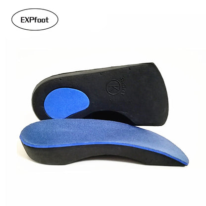 1 Pair EVA Flat Foot Orthotics Arch Support Half Shoe Pad Orthopedic Insoles Foot Care for Men and Women