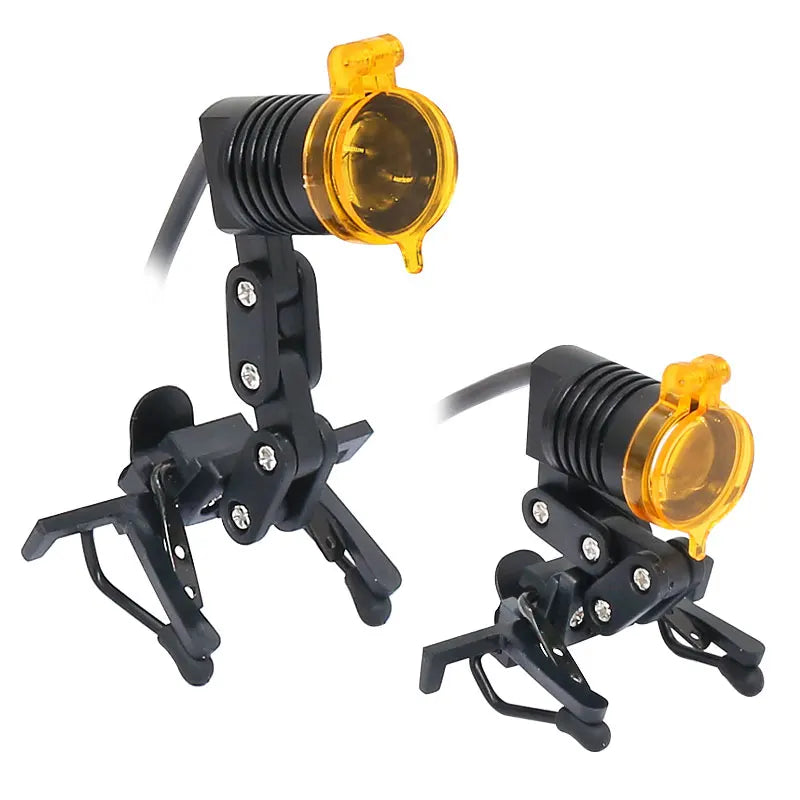 Dental LED Head Light for Dental Loupes Dentist with Yellow Filter Glasses Clip Rechargable Lamp Adjustable Brightness