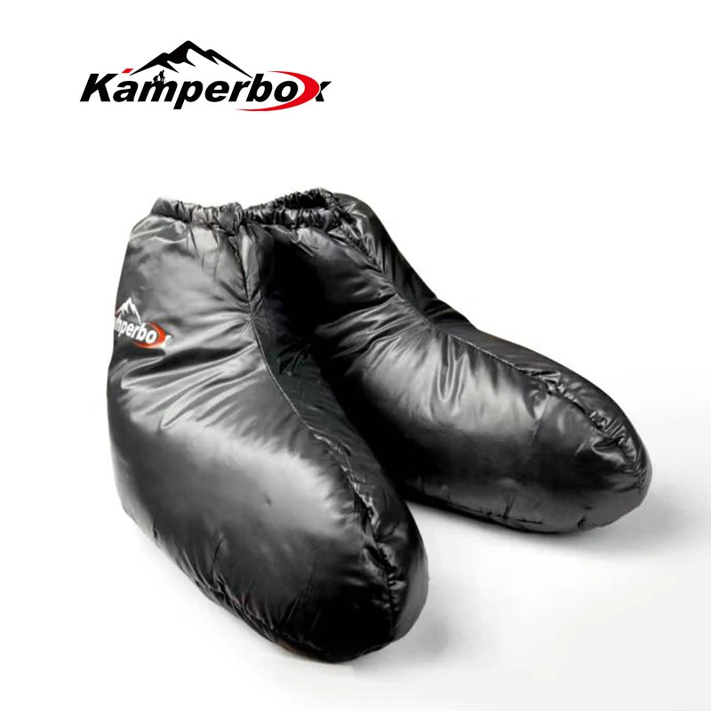 Kamperbox Down Slippers Down Socks Camping Down Booties for Sleeping Bag Camping  Down Socks AQ3