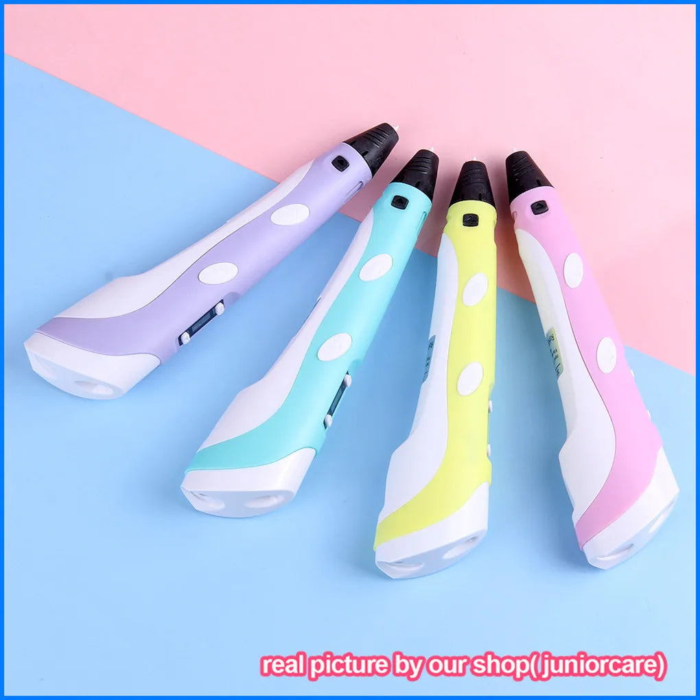 3D Pen 3d Printing Pen DIY Drawing Pens PLA Filament With USB PU Travel Case Birthday Christmas Gift For Kids Children