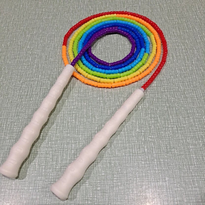 NEVERTOOLATE 2.2m 2.4m 2.6m 3m 3.6m rainbow beaded colorful soft PVC beads kids adult skipping jump rope doubledutch skip