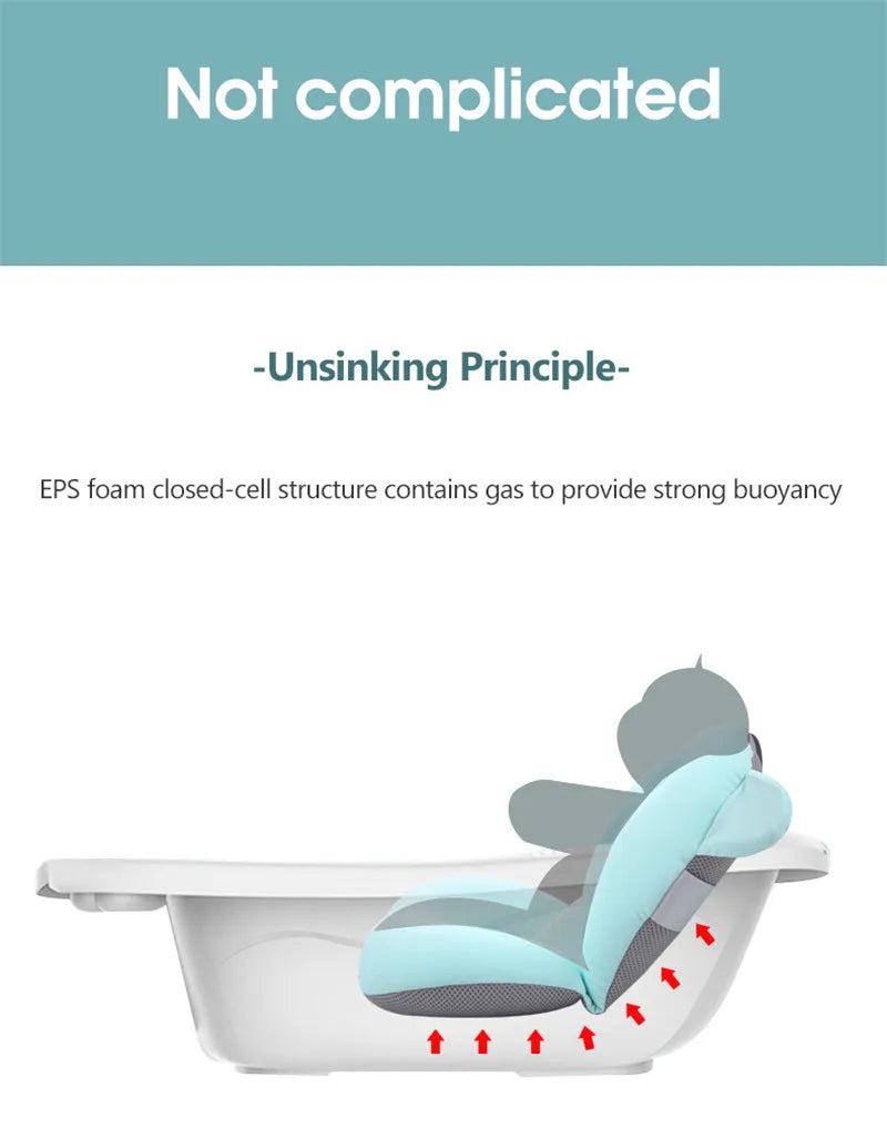 Baby Shower Bath Tub Pad Non-Slip Bathtub Mat Newborn Safety Security Bath Support Cushion Animal Soft Pillow Care Accessories