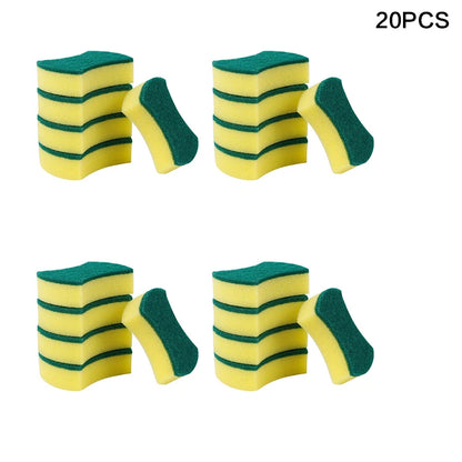20/30pcs Dishwashing Sponge Kitchen Nano Emery Magic Clean Rub Pot Rust Focal Stains Sponge Removing Kit Cleaning Brush Sponges