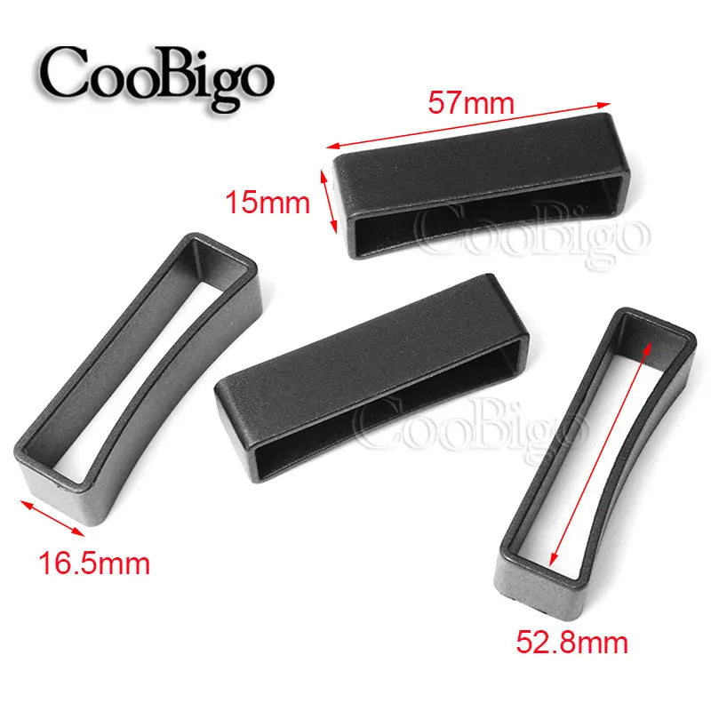 10pcs/pack Plastic Belt Loop Keeper Square Loop Buckles Belt Harness Backpack Straps