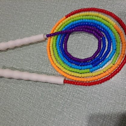 NEVERTOOLATE 2.2m 2.4m 2.6m 3m 3.6m rainbow beaded colorful soft PVC beads kids adult skipping jump rope doubledutch skip