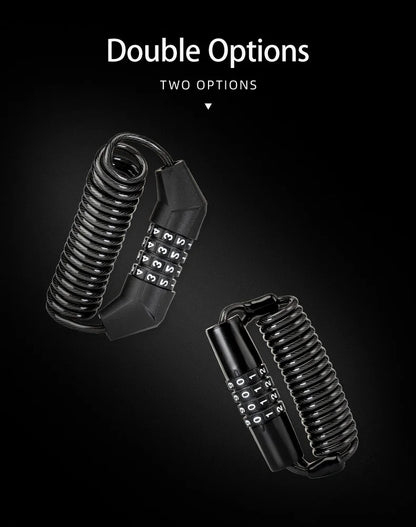 ROCKBROS Mini Password Lock Anti-theft Bicycle Durable Steel Wire Lock Helmet Lock Chain Bike Frame Lock Bike Accessories