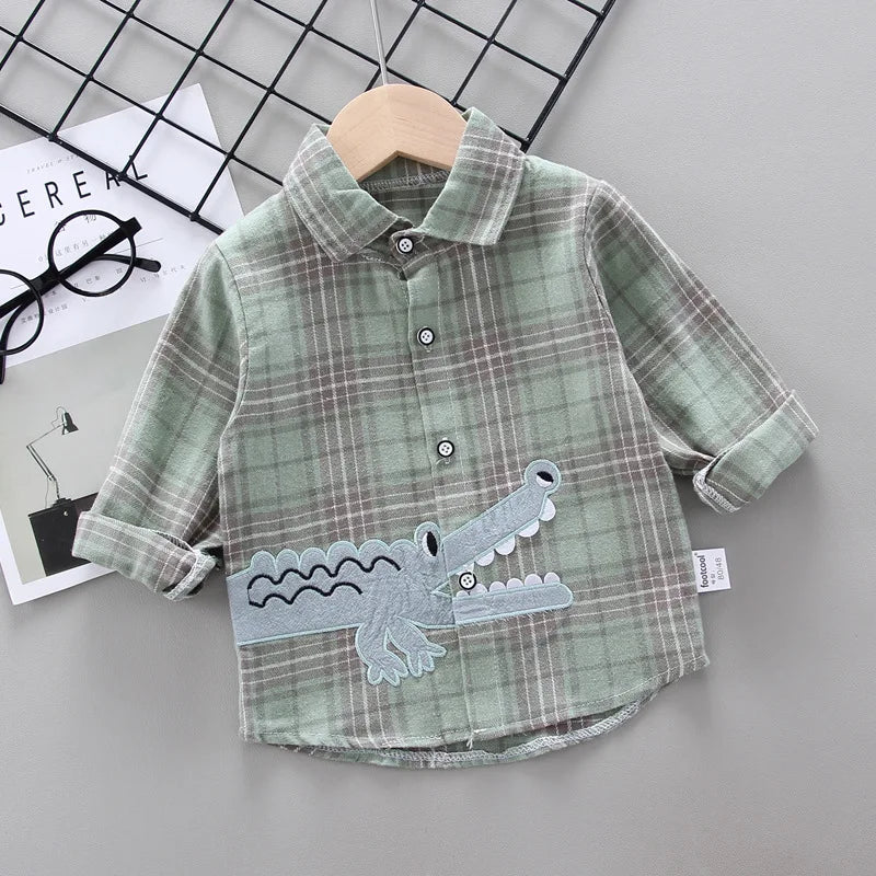 IENENS Baby Shirt Clothes Spring Thin Shirts Toddler Infant Boy Long Sleeve Tees Tops 1 2 3 4 Years Kids  Cotton Shirt