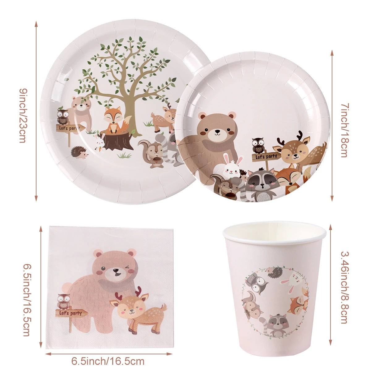 Staraise Woodland Animal Party Safari Jungle DIY Party Decor Birthday Party Decoration Kids Woodland Theme Party Baby Shower