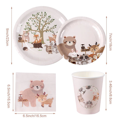 Staraise Woodland Animal Party Safari Jungle DIY Party Decor Birthday Party Decoration Kids Woodland Theme Party Baby Shower