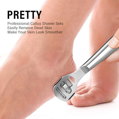 New Foot Care Tool Stainless Steel 1pc Dead Skin Callus Remover Planer Cutter Shaver Foot + 50pcs Blades