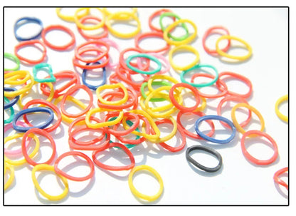 100pcs Pet Dog Grooming Rubber Band Pet Accessories Colorful Pet Supplies Elastic Pet Hair Product Hairpin Hair Accessory