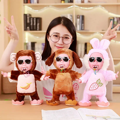 Electronic Reborn Baby Doll Toys Talk Walk Robot Doll 120 Songs Stuffed Lifelike Toddler Baby For Kids Accompany Birthday Gifts