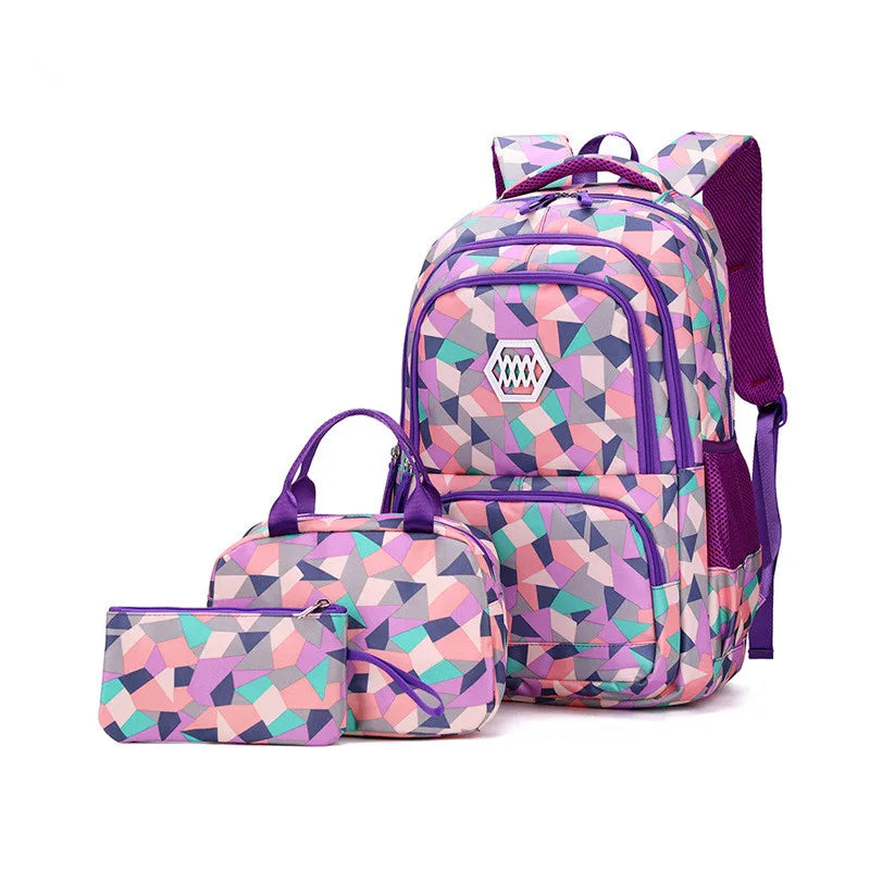 School Bags for Teenagers Girls Schoolbag Large Capacity Boys Printing School Backpack Set Rucksack Bagpack Kids Cute Book Bags