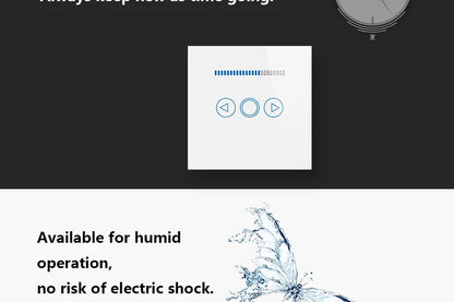 Smart Home EU Dimmer Switch White Crystal Glass Wireless Remote Control Light Dimmer Switch 500W,110-240V RF Switch 220V