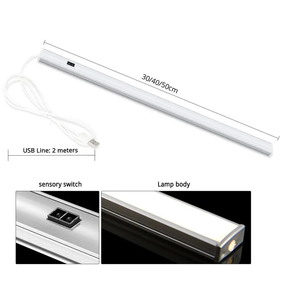 Smart Led Wall Lamp 5V USB Hand Sweep Switch Motion Sensor Kitchen Cabinet Corridor WC Indoor Toilet Backlight Bar Strip Light