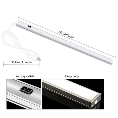 Smart Led Wall Lamp 5V USB Hand Sweep Switch Motion Sensor Kitchen Cabinet Corridor WC Indoor Toilet Backlight Bar Strip Light