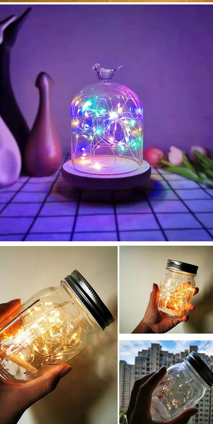 LED String Lights Night Light Holiday lighting Fairy Garland 1M2M3M 5M Decoration Light For New Year Wedding Brithday Party Lamp