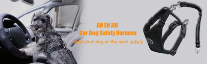 Dog Seatbelt Harness Pet Seat Belt Double Breathable Mesh Cloth Vest Adjustable Dog Connecting Belt and Car Seat Belt Extender