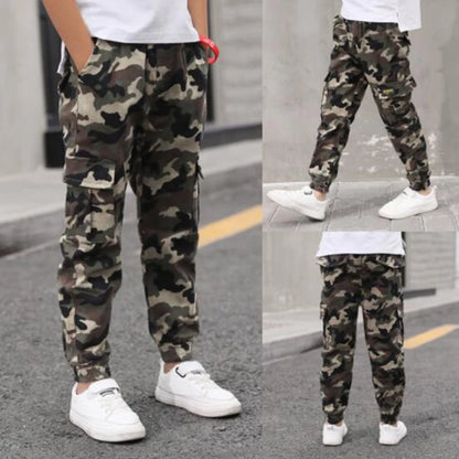 2022 Boys Camouflage Joggers Casual Cargo Pants for Boys Kids Cotton Trousers Clothes Teenage Boys Joggers Clothing 3-14 Years
