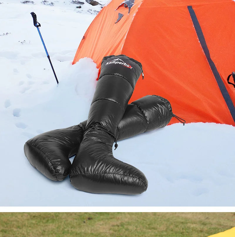 Camping Down Socks Down Booties Sleeping Bag Socks Down Boots Camping Sleeping Boots  Kamperbox Sleeping Bag Down Booty