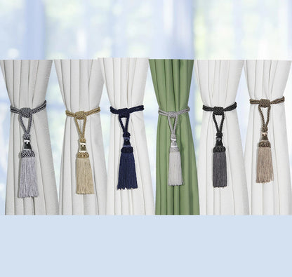 1PC Curtain Tiebacks Tassel Curtain Clips Rope Curtain Tie Backs Holdbacks Decorative  Curtain Holder Accessories For Drape