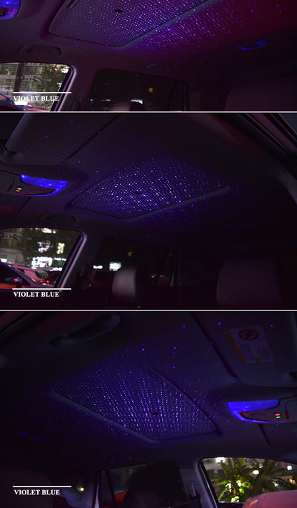 USB Decorative Lamp Adjustable Car Interior Decor Light Romantic LED Car Roof Star Night Light Projector Atmosphere Galaxy Lamp