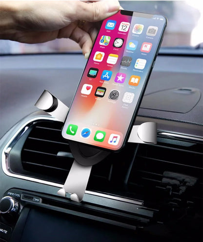Gravity Car Holder For Phone Air Vent Clip Mount Mobile Cell Stand Smartphone GPS Support For iPhone Xiaomi In Car No Magnetic