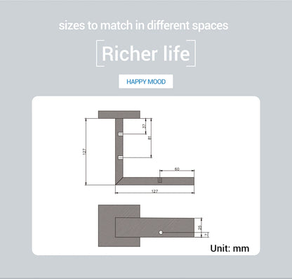 Black Stainless Steel Square Wall-mounted Bathroom Accessories Toilet Brush