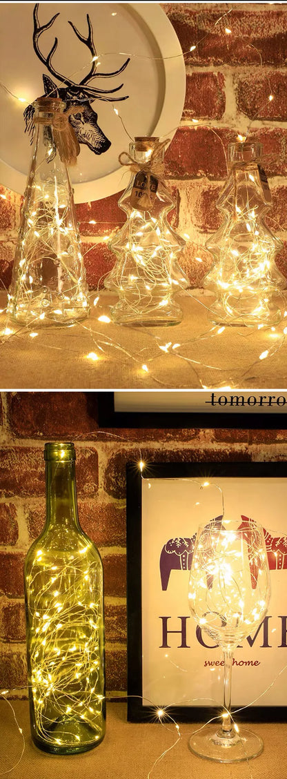 LED String Lights Night Light Holiday lighting Fairy Garland 1M2M3M 5M Decoration Light For New Year Wedding Brithday Party Lamp