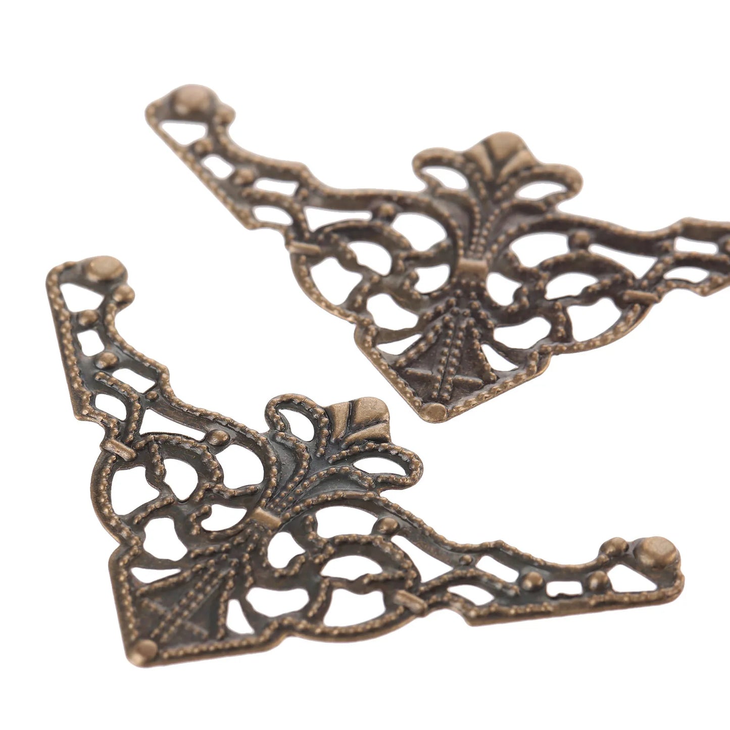 10Pcs Wooden Case Corner Protector Decorative Corner Furniture Metal Crafts Jewelry Box Corner Foot