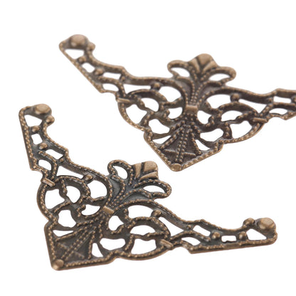 10Pcs Wooden Case Corner Protector Decorative Corner Furniture Metal Crafts Jewelry Box Corner Foot