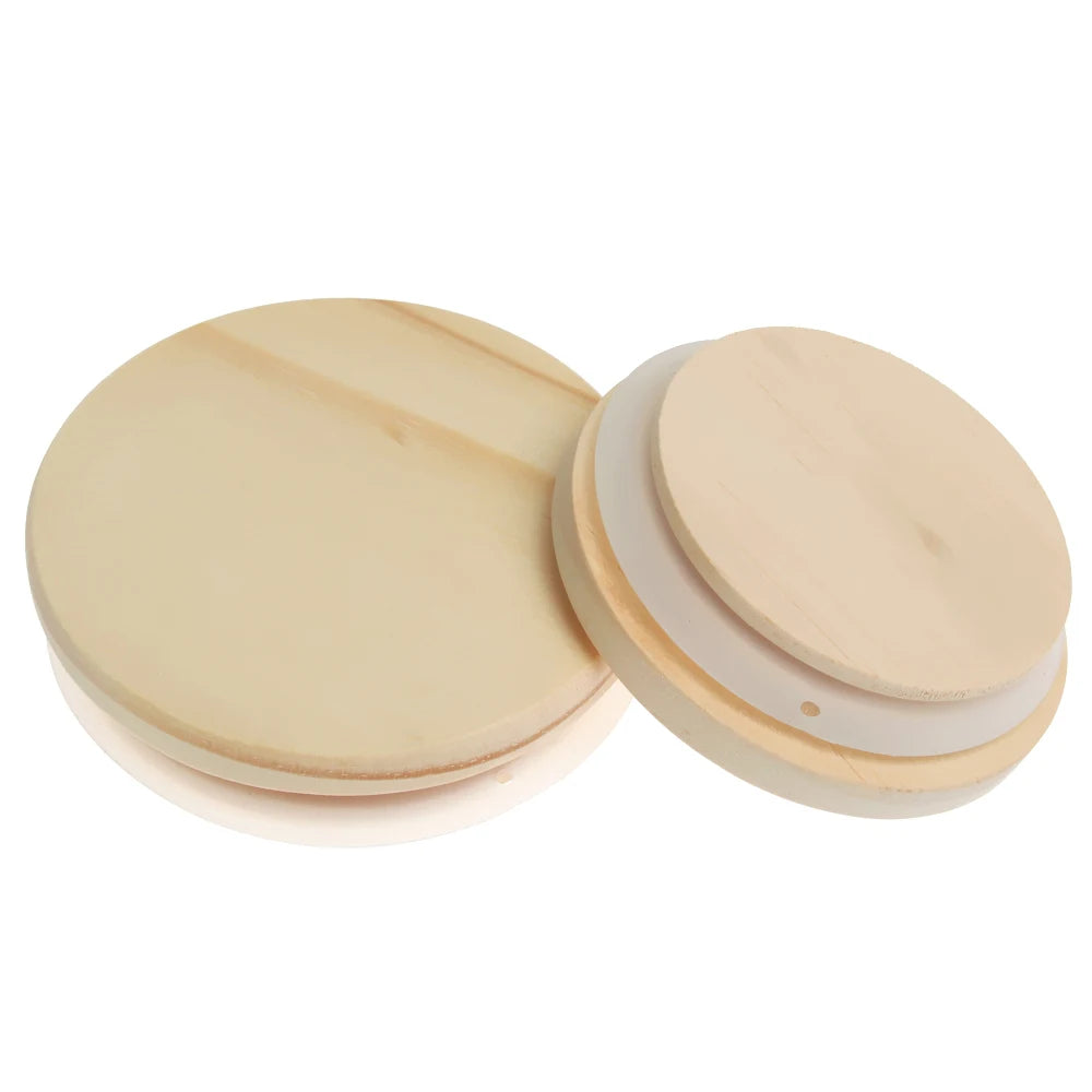 Wood Mason Jar Lid Reusable Canning Caps Various Sizes Bottle Sealing Caps Wide Mouth Cover Wood Lids Kitchen Organization