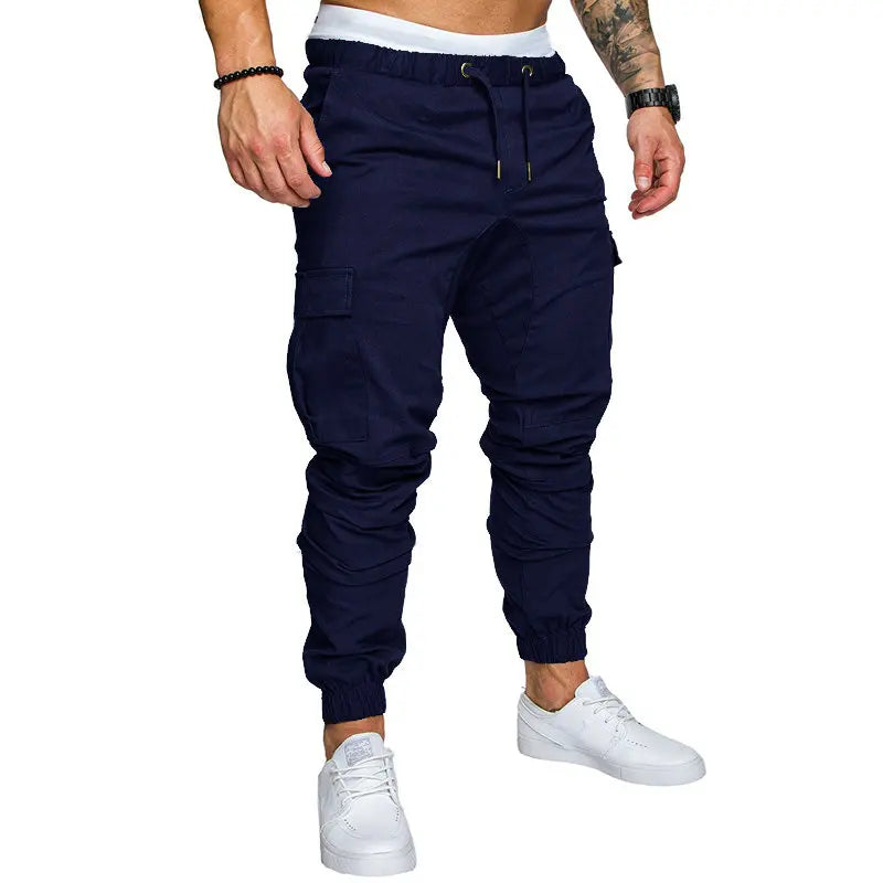 Autumn Men Pants Hip Hop Harem Joggers Pants 2025 New Male Trousers Mens Joggers Solid Multi-pocket Pants Sweatpants M-5XL
