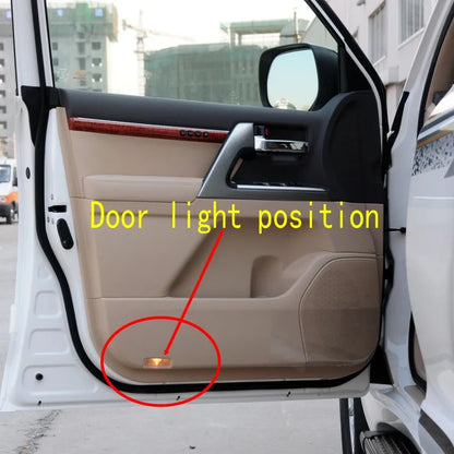 2pcs LED Car Door Light Welcome Light Projector Ghost Shadow Light Courtesy Light Atmosphere Light For 2009-2024 4RUNNER