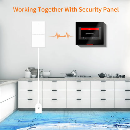 Staniot Tuya Smart Water Leakage Detector Compatible With Home Security Alarm System Support Low Battery Alarm Flood Sensor
