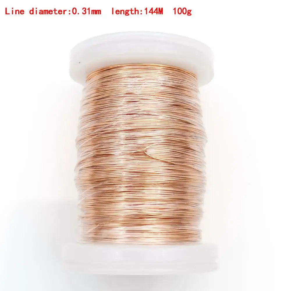 0.13mm 0.25mm 0.51mm 1mm 1.25mm copper wire Magnet Wire Enameled Copper Winding wire Coil Copper Wire Winding wire Weight 100g