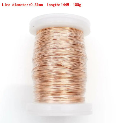 0.13mm 0.25mm 0.51mm 1mm 1.25mm copper wire Magnet Wire Enameled Copper Winding wire Coil Copper Wire Winding wire Weight 100g