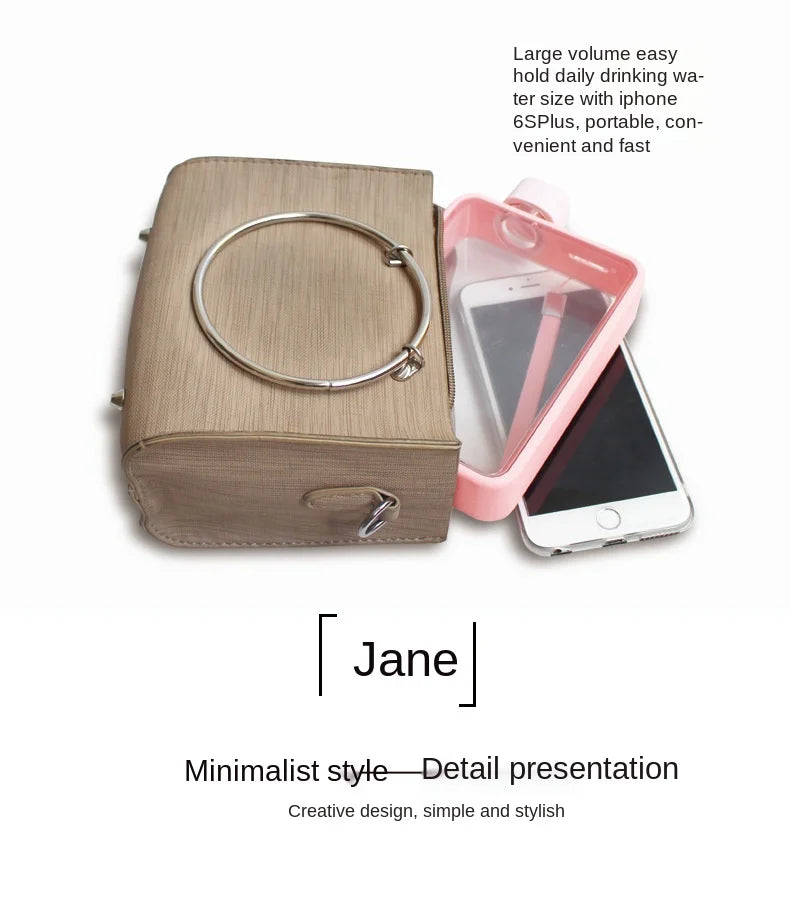 Plastic Flat Bottle for Water Portable Fit in Handbag Free BPA Easy Carry Transparent Bottle DIY Flask Easy to Carry Free Ship