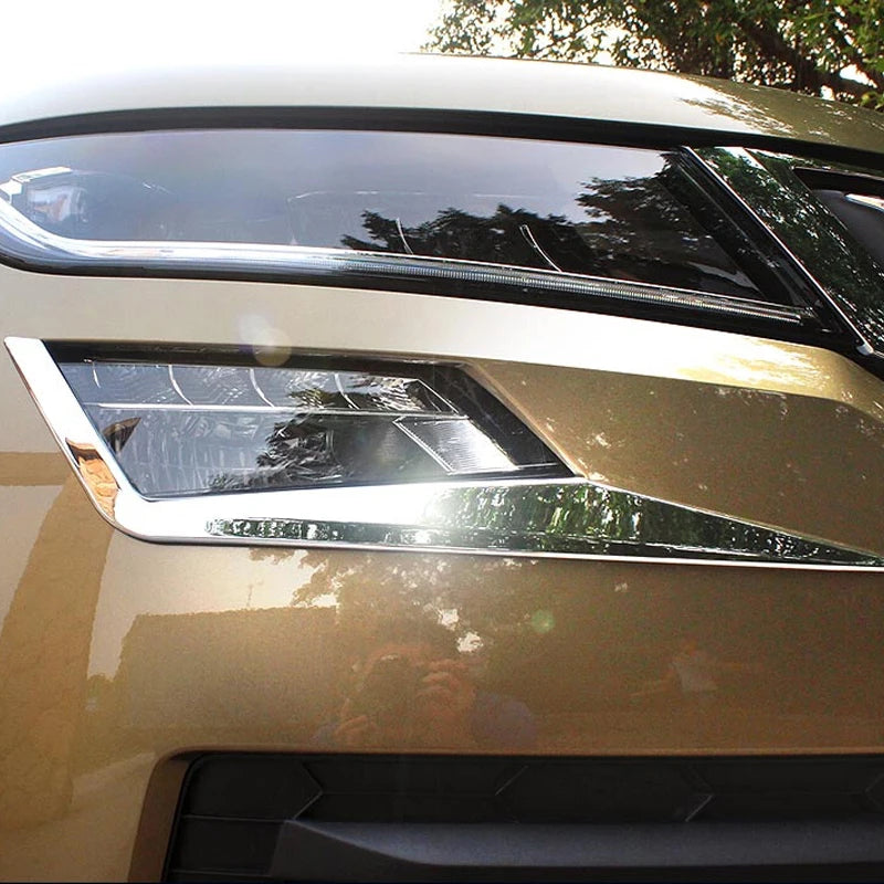 For Skoda Kodiaq Accessories 2017 2018 2019 2020 ABS Chrome Car Rear Back Fog Light Lampshade Cover Trim Auto Styling Sticker