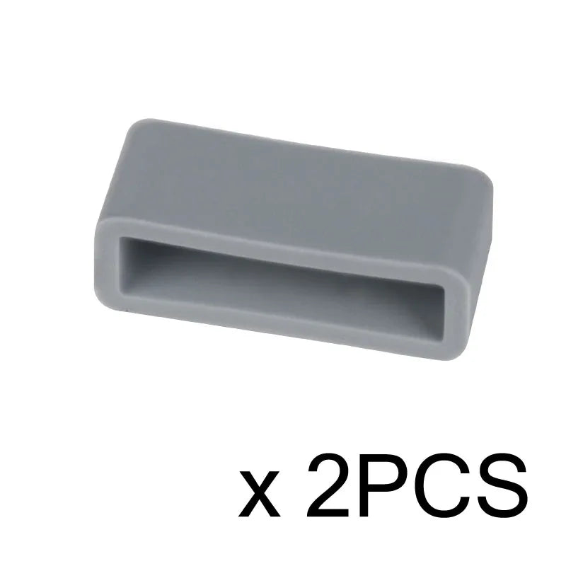 2PCS Watch Accessories Silicone Bezel Ring Watch Loop For Rubber Strap Loop Rubber Band Buckle With Ring Withings Loop