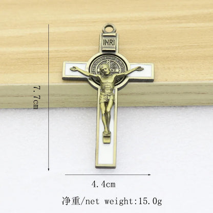 Catholic Church Of Christ Jesus Church Icon Saint Benedict Cross Necklace Car Bag Keychain Jewelry Pendant